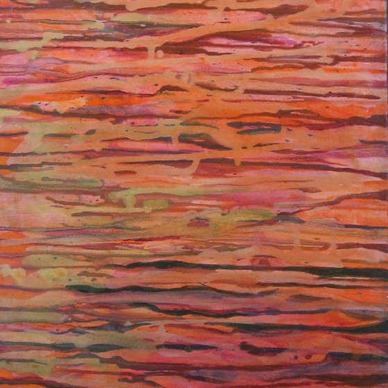 waves at sunset 16 by 20 inch  Canvas