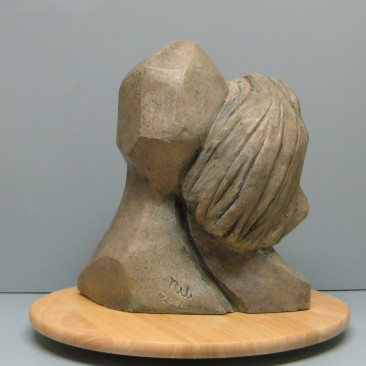 Togetherness.Made of Terracotta.Bronze cast is optional.14 H 12.5 W 6.5  inch D