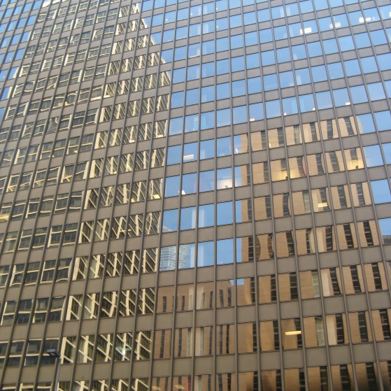 Reflection of buildings in Chicago