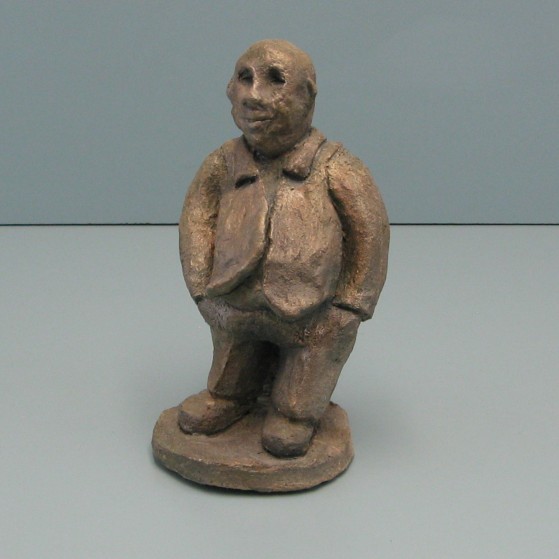 The loan shark.Bronze.
8 H by 4 W by 4.5 inch  D.  
 