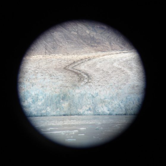 Alaska view through a  binacular